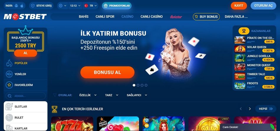 Em relação à Mostbet
